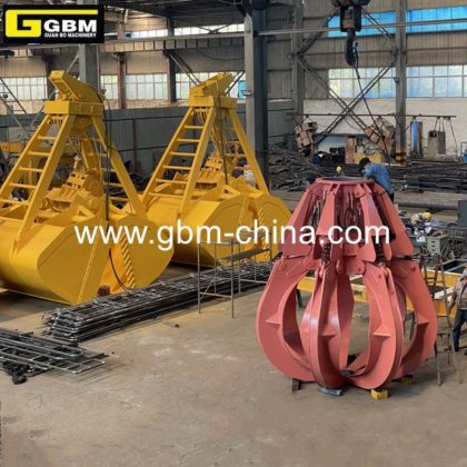 出售GBM 6.3立方米7罐橙皮电动液压抓斗