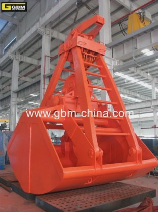 30t四索蛤壳式抓斗机械抓斗