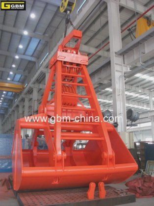 30t四索蛤壳式抓斗机械抓斗