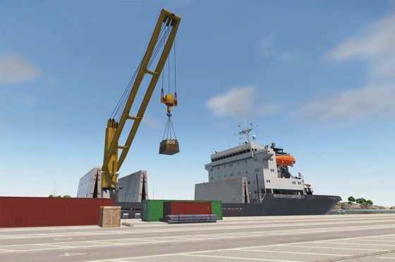 Guindaste de manuseio de estaleiro