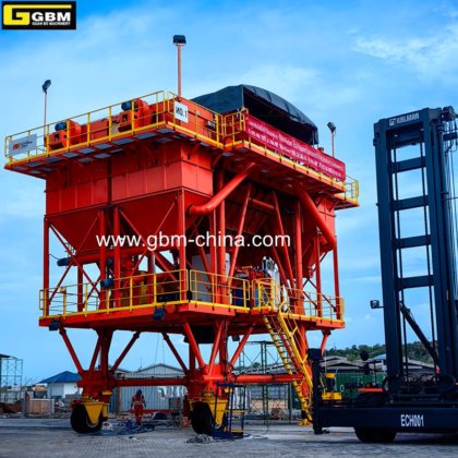 Gbm 60cbm 轮胎式环保料斗，用于处理水泥/熟料