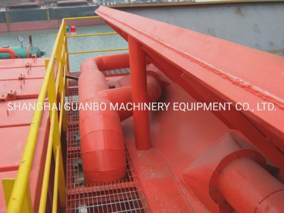 50cbmタイヤ移動式ホッパーによるベルト積載