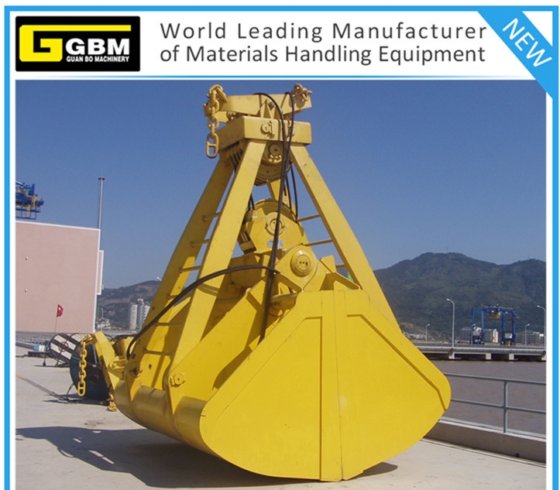 30t 4ロープマリンクレーン クラムシェルグラブ