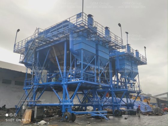 移动式生态料斗 港口移动式料斗