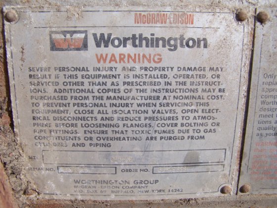WORTHINGTON, KOMPRESSORRAHMEN