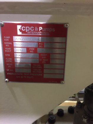 CPC 泵和 Baldor 75 HP