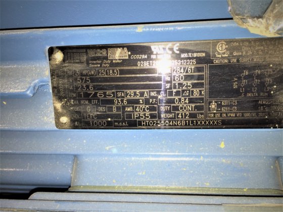 Mポンプとウェグ25馬力モーター