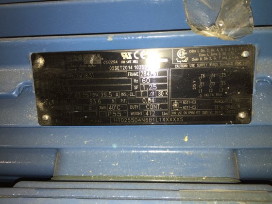 Mポンプとウェグ25馬力モーター