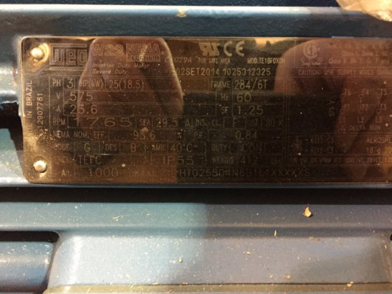 Mポンプとウェグ25馬力モーター