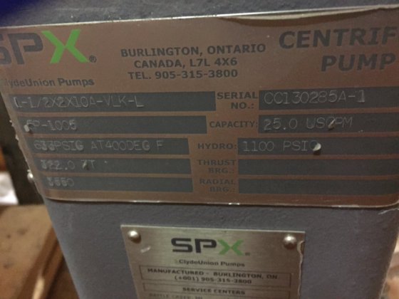 クライド・ユニオン製ポンプとバルドール製20馬力モーター