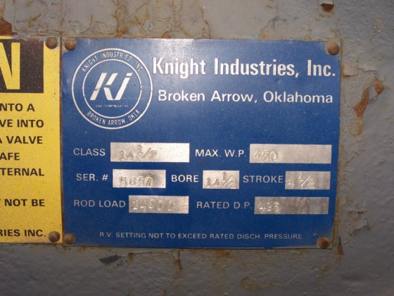 骑士，压缩机气缸 14.5" 缸径