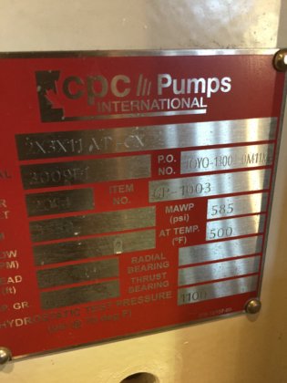 cpc 泵和 baldor 30hp 马达