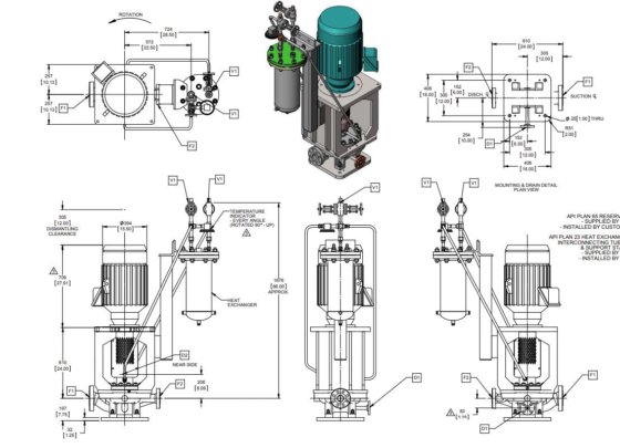 PCCポンプとバルドール30馬力モーター