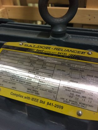 2台のPCCポンプとバルドール30馬力モーター