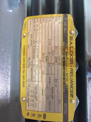 2台のPCCポンプとバルドール30馬力モーター