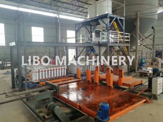 発泡セメント壁パネル製造機