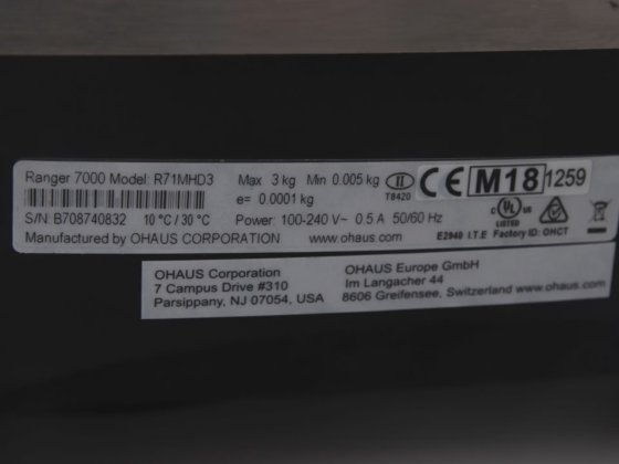 オーハウス レンジャー天びん R71MHD3