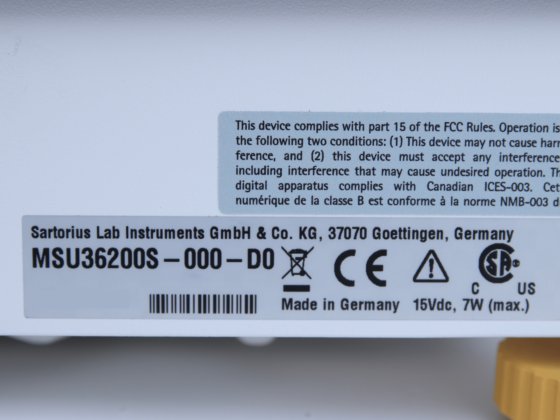 ザルトリウス キュービス MSU36S プリンター付高容量天びん