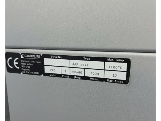 Carbolite炉 AAF 11/17 1100