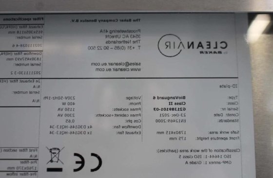 洁净空气生物先锋6型微生物安全舱
