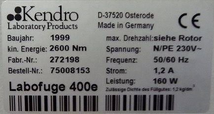 Heraeus Labofuge 400e