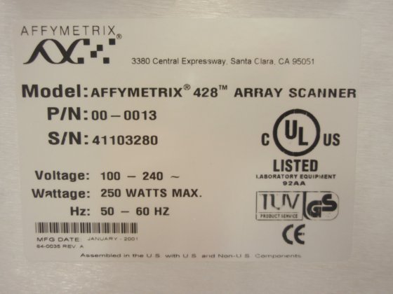 Affymetrix Array Scanner 428.2