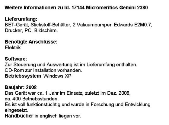 Micromeritics Gemini 2380