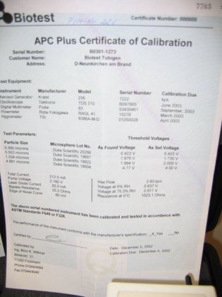 Biotest APC plus