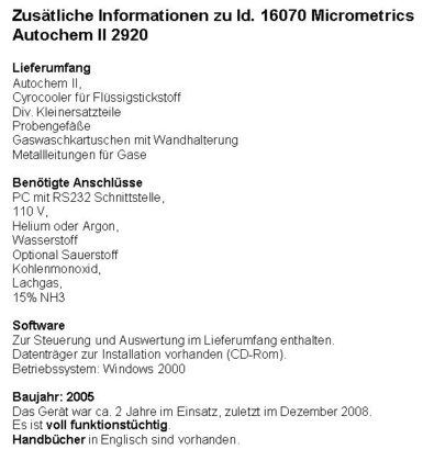 Micromeritics Autochem 2