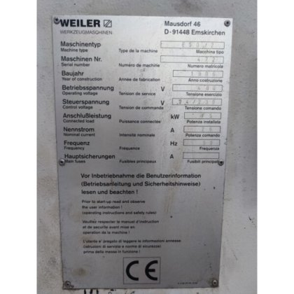 1996 WEILER Machine Tools E50/2