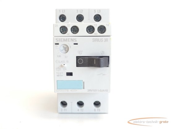 Siemens 3RV1011 0JA15 Circuit-breaker 0.7 1A max. E Stand 01 + 3RV1901 ...