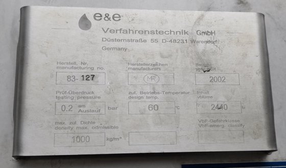 2002 Gebrauchte lagerbehälter