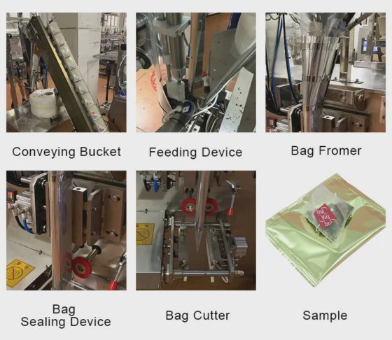 带绳带标签的茶包包装机