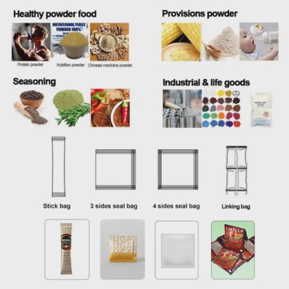 1.3克25克小型四边封椰奶粉包装机
