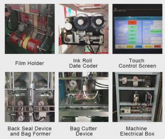 高速トウモロコシ粉包装機、漂白粉、茶粉末包装およびシール機、チリパウダー包装機