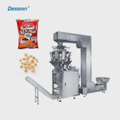 自动称重颗粒四封袋包装机，适用于包装1kg 2kg大米糖豆