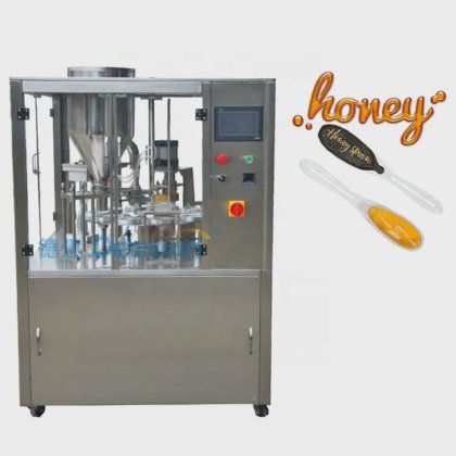 プラスチック製ハニースプーン充填機用自動小型ハチミツ充填シール包装機