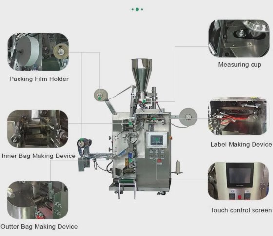 全自動ダブルチャンバー小型ティーバッグ包装機価格