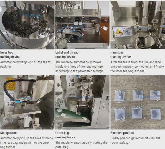 完全自動二重室多機能ファクトリープライスティーブ袋包装機