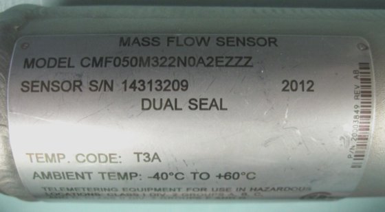 3/4" Micro Motion CMF050 Flow
