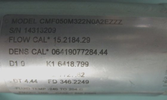 3/4" Micro Motion CMF050 Flow