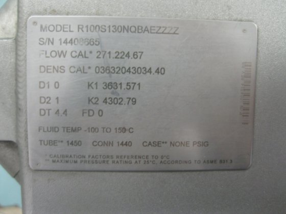1" 600# Micro Motion R100