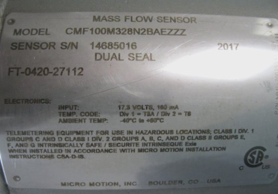 1" 150# Micro Motion CMF100
