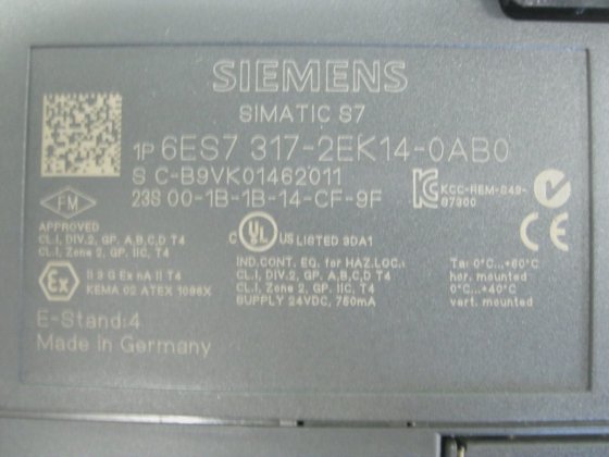 Siemens Simatic S7 PLC 6ES7317-2EK14-0AB0
