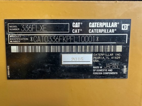2016 CAT 336FLXE