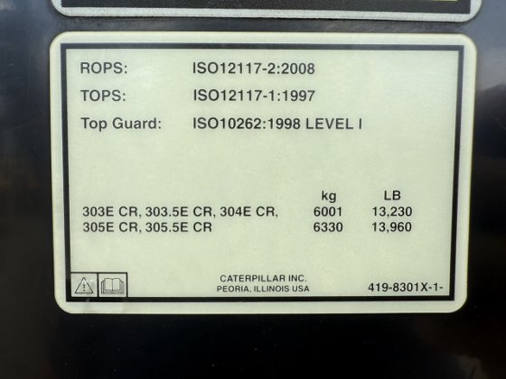 2014 CAT 303ECR