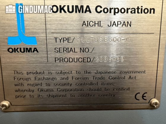 2006 Okuma Multus B300-W