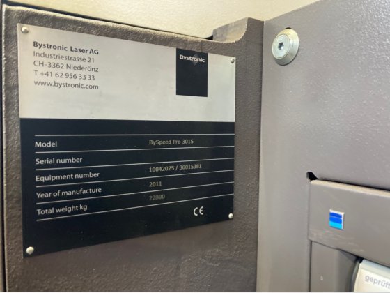 2011 Bystronic BySpeed Pro 3015