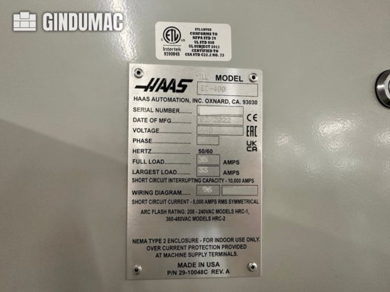 2022 HAAS EC-400