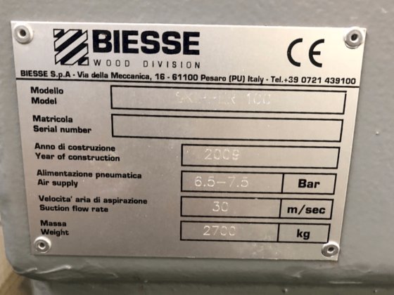2009 BIESSE SKIPPER 100